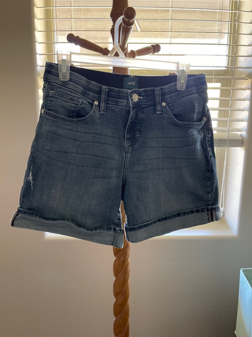Jag Jeans Dark Blue Rolled Hem Denim Shorts